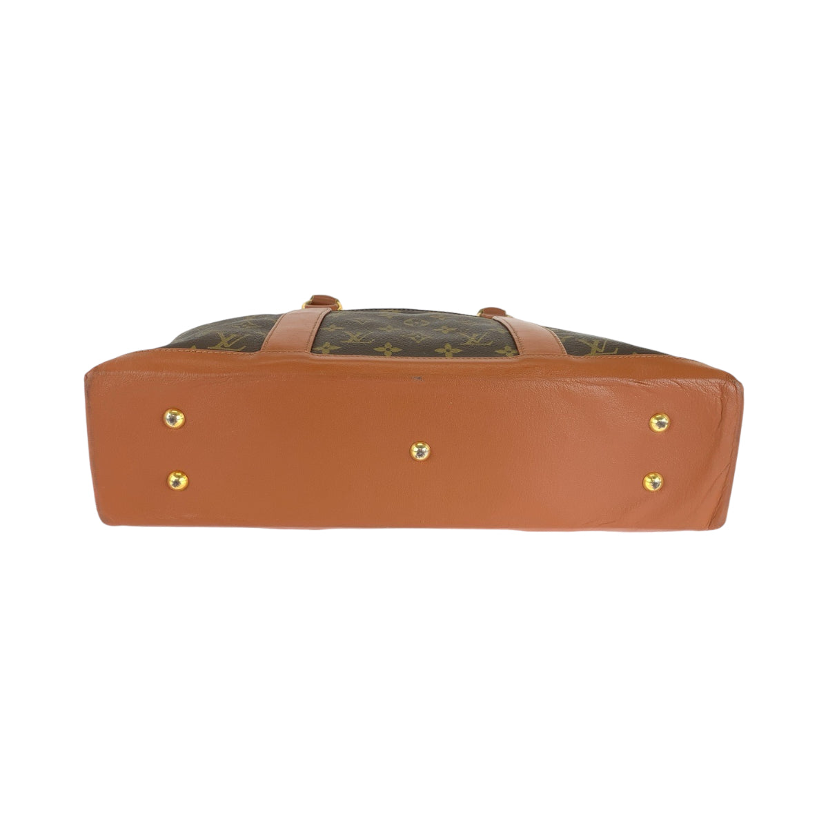 18442
LOUIS VUITTON ルイヴィトン モノグラム ウィークエンドPM 男女兼用 ブラウン ゴールド金具 PVC M42425 トートバッグ ショルダーバッグ  メンズ AB50