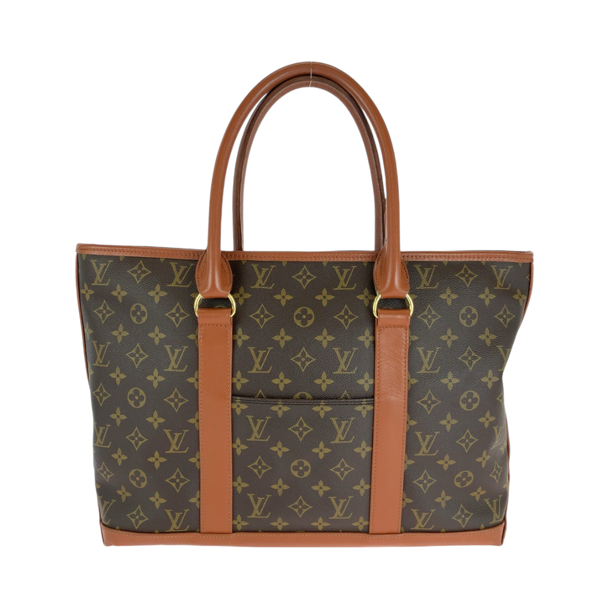 18442
LOUIS VUITTON ルイヴィトン モノグラム ウィークエンドPM 男女兼用 ブラウン ゴールド金具 PVC M42425 トートバッグ ショルダーバッグ  メンズ AB50