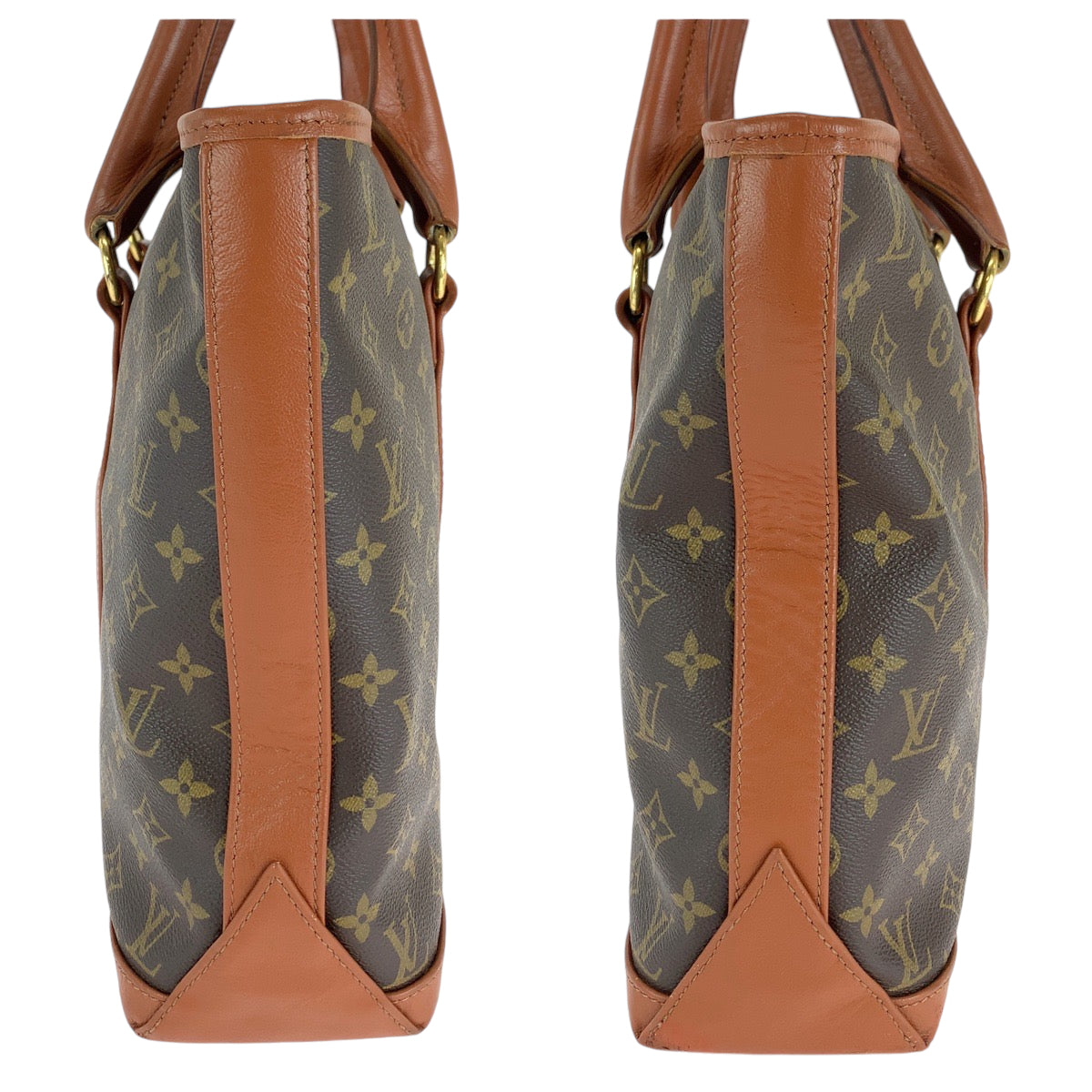 18442
LOUIS VUITTON ルイヴィトン モノグラム ウィークエンドPM 男女兼用 ブラウン ゴールド金具 PVC M42425 トートバッグ ショルダーバッグ  メンズ AB50
