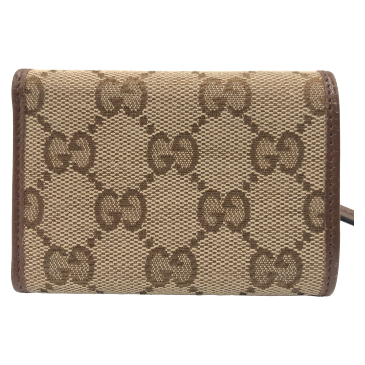 18445
GUCCI グッチ バレンシアガ コラボ ザ ハッカープロジェクト ブラウン 茶 シルバー金具 GGキャンバス 折財布 コンパクトウォレット  レディース A48