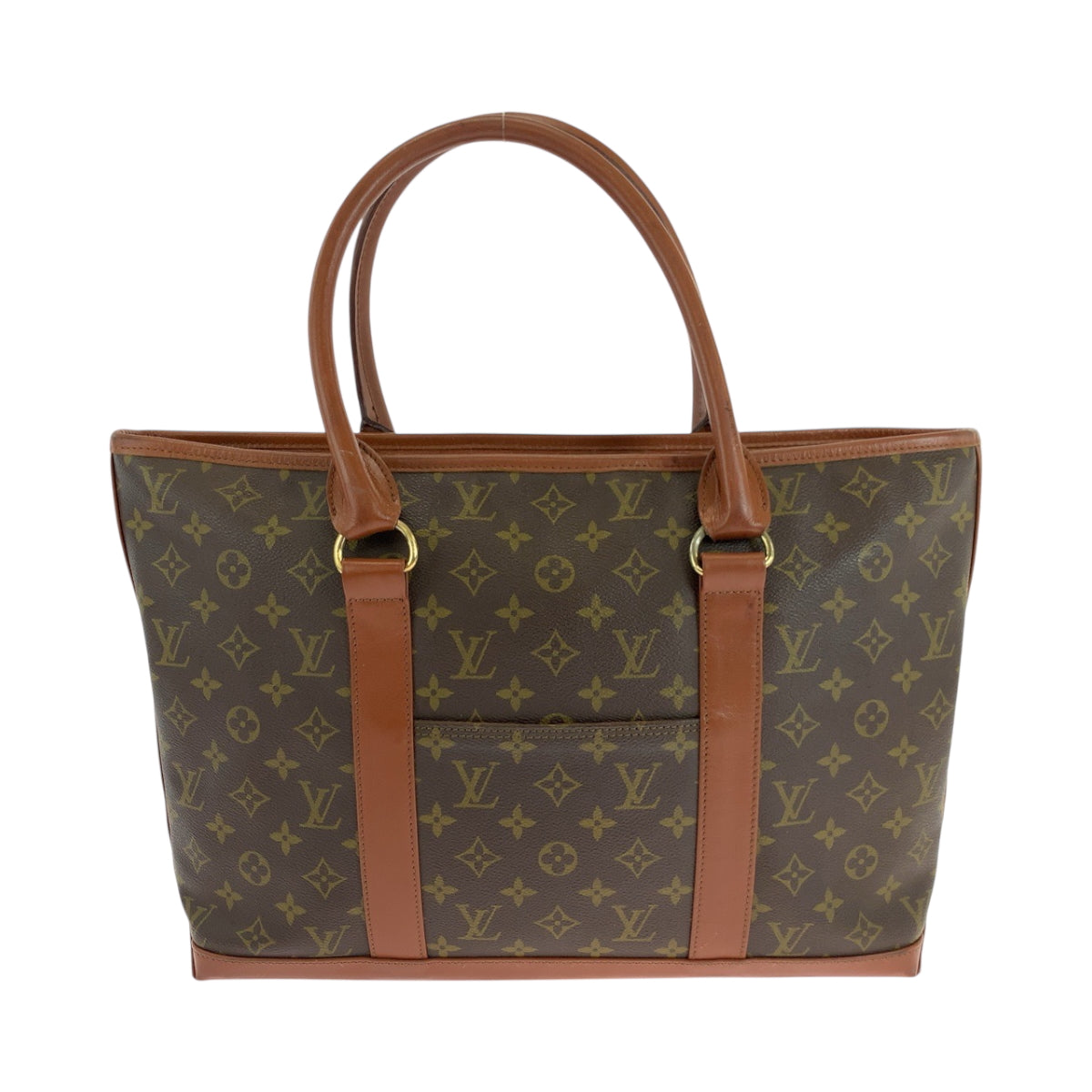 18446
LOUIS VUITTON ルイヴィトン モノグラム サックウィークエンドPM ブラウン ゴールド金具 PVC M42425 トートバッグ ショルダーバッグ  メンズ AB50