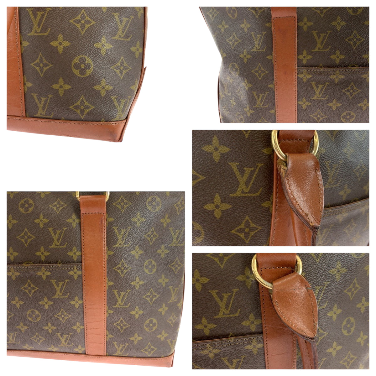18446
LOUIS VUITTON ルイヴィトン モノグラム サックウィークエンドPM ブラウン ゴールド金具 PVC M42425 トートバッグ ショルダーバッグ  メンズ AB50