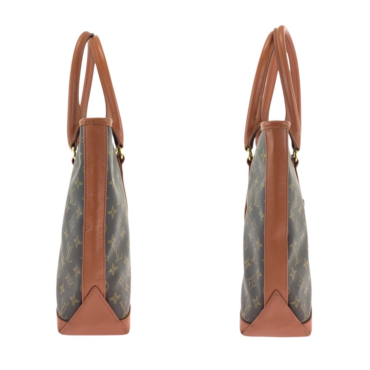 18447
LOUIS VUITTON ルイヴィトン モノグラム サックウィークエンド ブラウン ゴールド金具 PVC / レザー M42425 トートバッグ ショルダーバッグ  レディース AB48