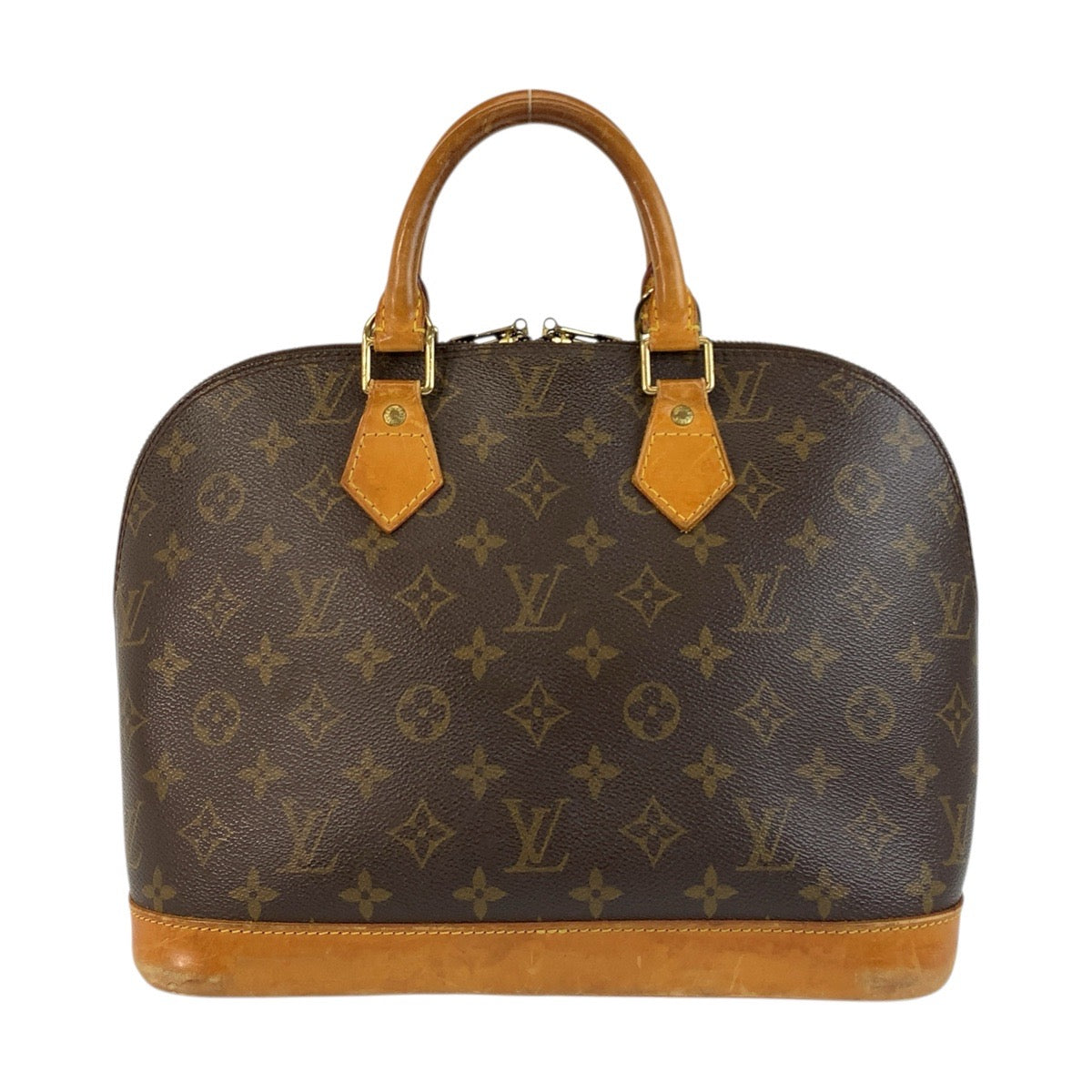 18448
LOUIS VUITTON ルイヴィトン モノグラム アルマ ブラウン ゴールド金具 PVC / レザー M51130 ハンドバッグ  レディース AB40