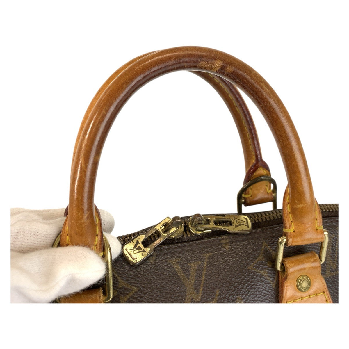 18448
LOUIS VUITTON ルイヴィトン モノグラム アルマ ブラウン ゴールド金具 PVC / レザー M51130 ハンドバッグ  レディース AB40
