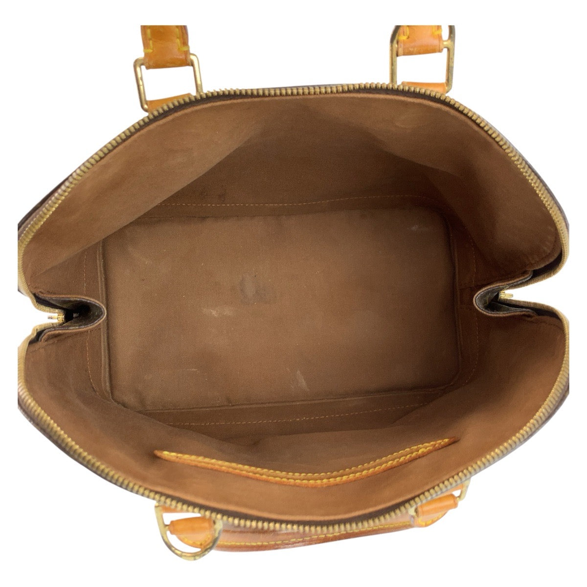 18448
LOUIS VUITTON ルイヴィトン モノグラム アルマ ブラウン ゴールド金具 PVC / レザー M51130 ハンドバッグ  レディース AB40