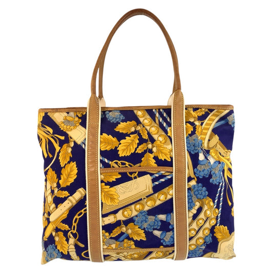 18450
LOEWE ロエベ ヴィンテージ ブルー マルチカラー キャンバス / レザー トートバッグ ショルダーバッグ  レディース ABP50