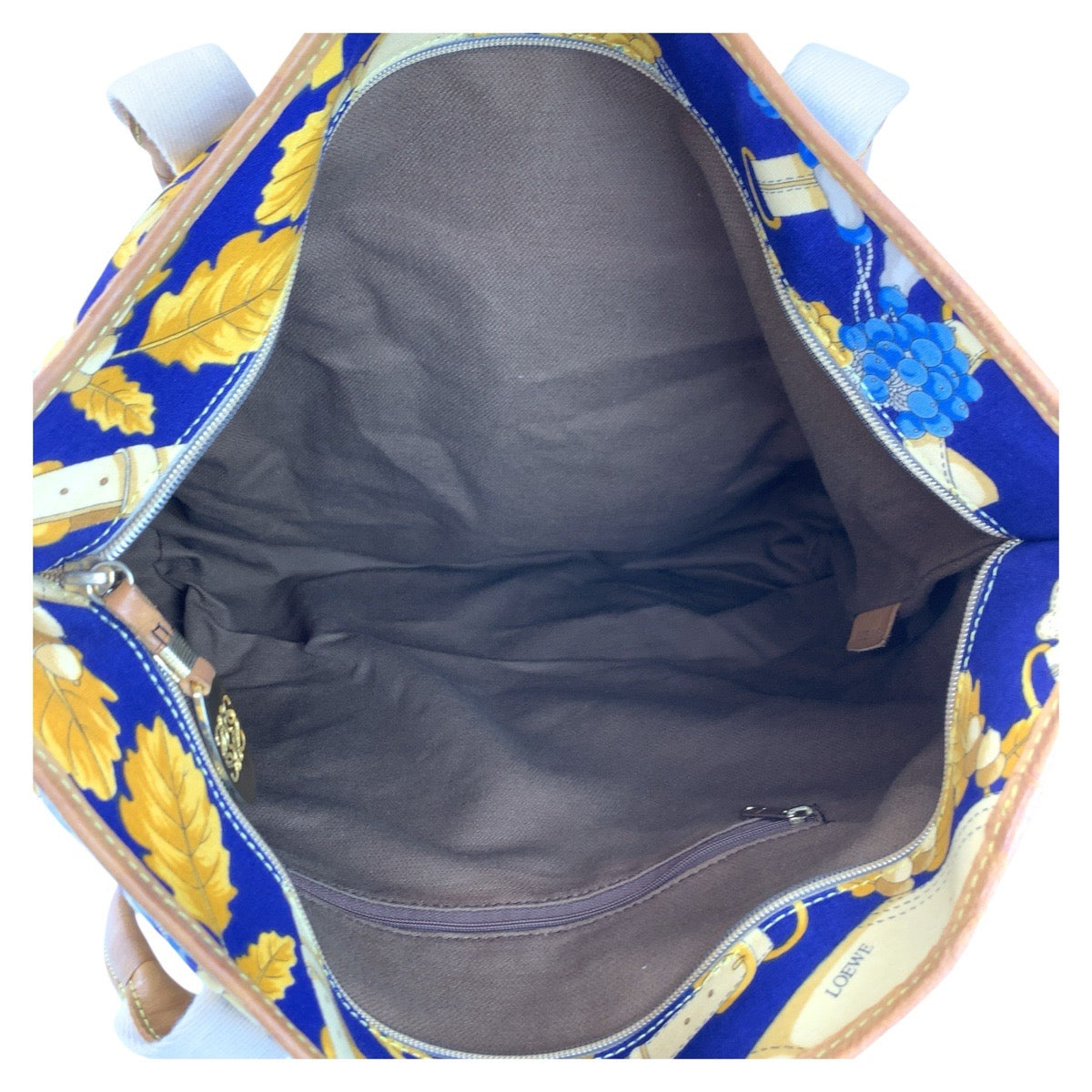 18450
LOEWE ロエベ ヴィンテージ ブルー マルチカラー キャンバス / レザー トートバッグ ショルダーバッグ レディース ABP50