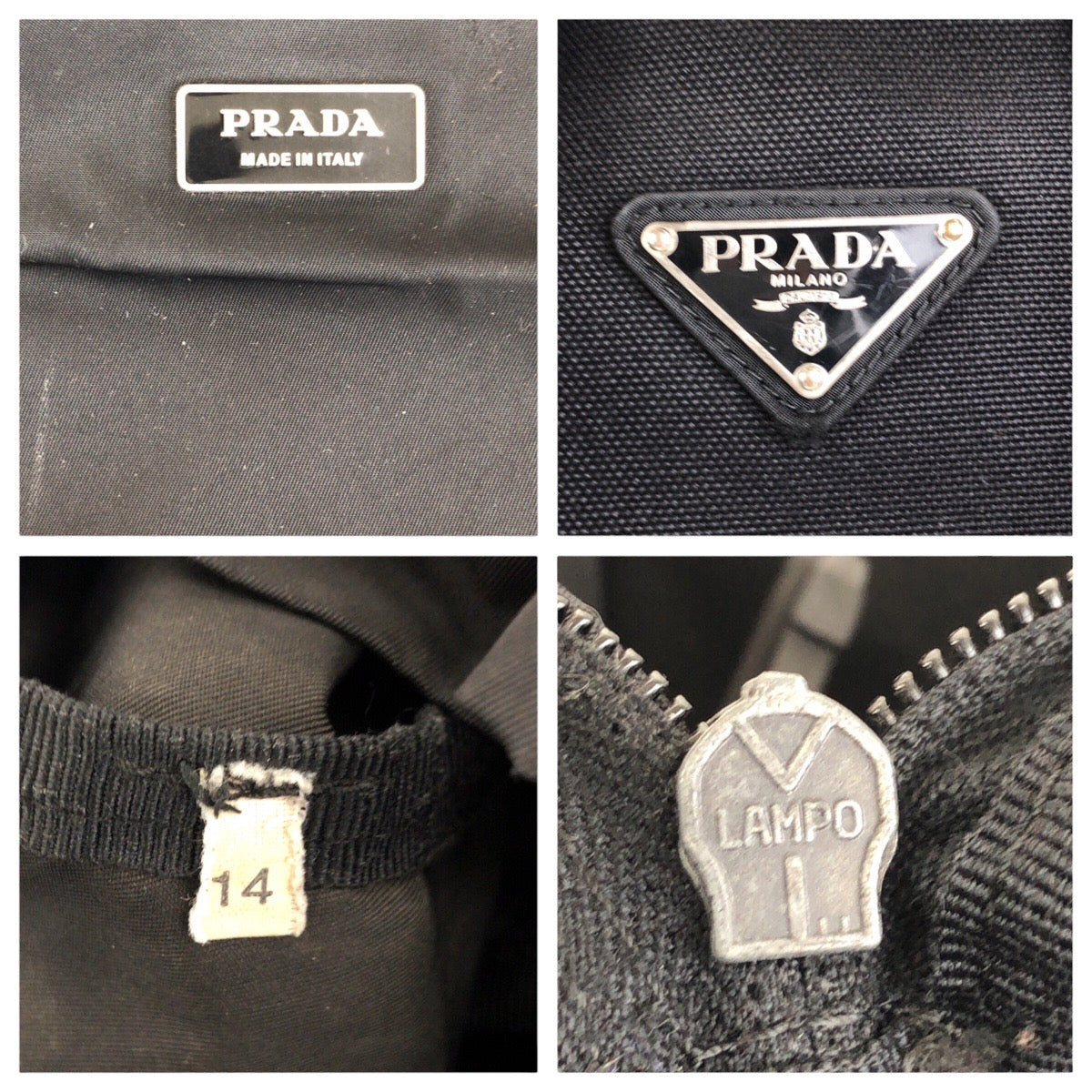 18456
PRADA プラダ テスート 三角ロゴプレート ブラック 黒 シルバー金具 ナイロン バックパック リュック 男女兼用  レディース AB42