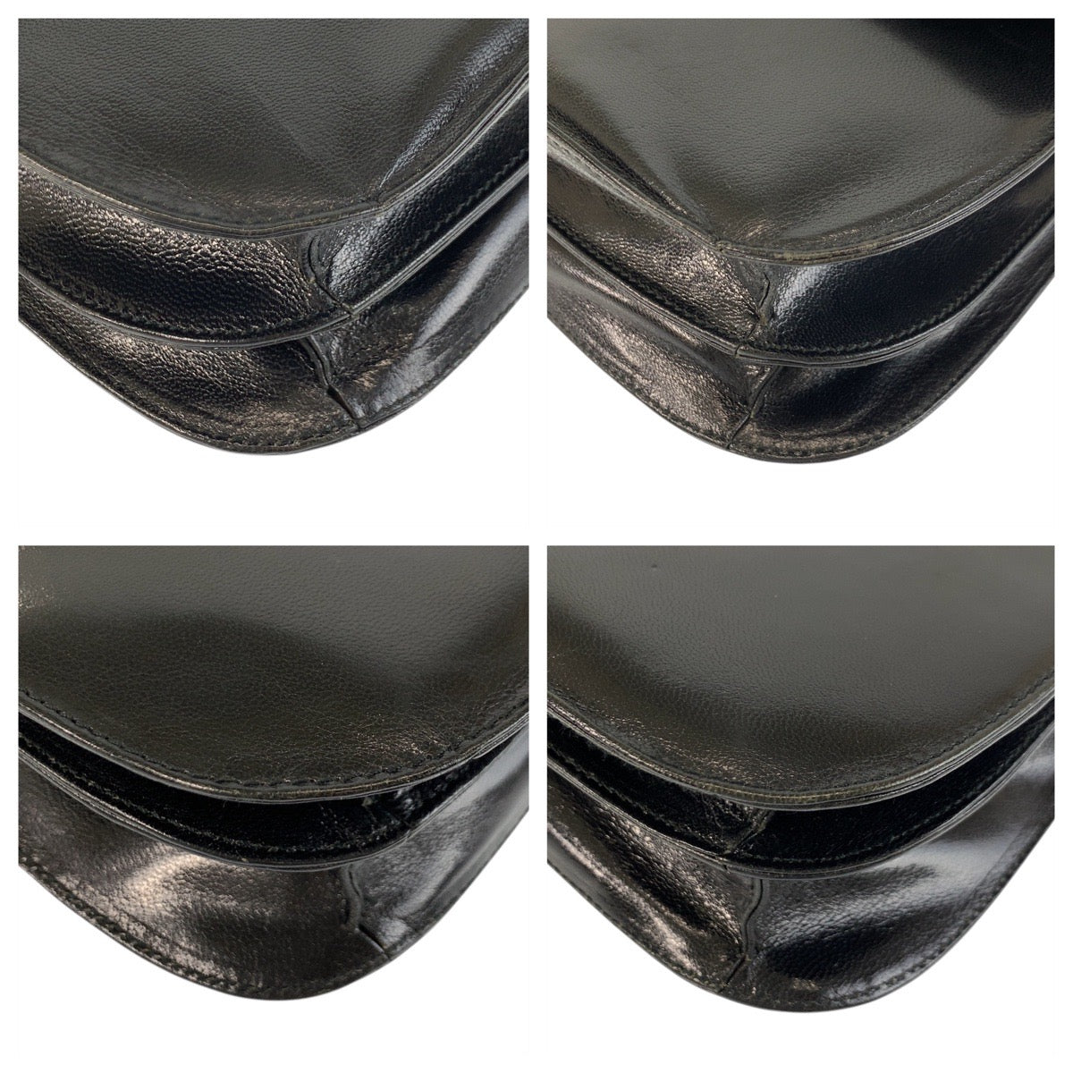 18457
PRADA プラダ ロゴ型押し ブラック 黒 レザー / プラスチック プラチェーンショルダーバッグ  レディース AB40