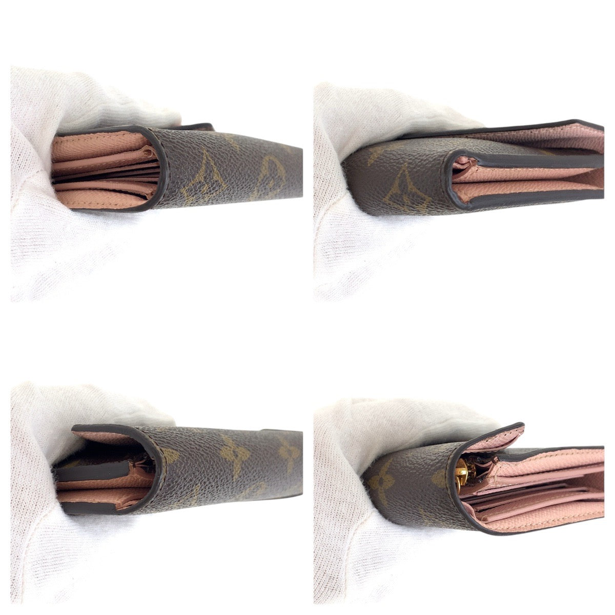 18460
LOUIS VUITTON ルイヴィトン モノグラム ポルトフォイユ ヴィクトリーヌ ブラウン ローズ バレリーヌ ピンク ゴールド金具 PVC / レザー M62360 折財布 コンパクトウォレット  レディース AB39