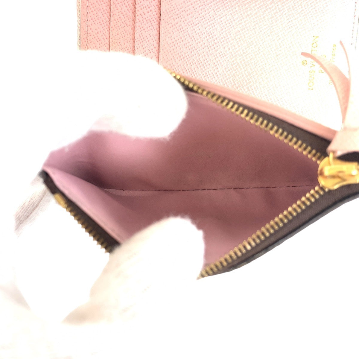 18460
LOUIS VUITTON ルイヴィトン モノグラム ポルトフォイユ ヴィクトリーヌ ブラウン ローズ バレリーヌ ピンク ゴールド金具 PVC / レザー M62360 折財布 コンパクトウォレット  レディース AB39