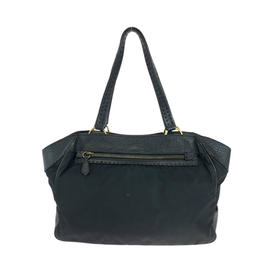 18463
PRADA プラダ ヴィッテロダイノ テスート 三角ロゴプレート ブラック 黒 ゴールド金具 レザー / ナイロン ハンドバッグ ショルダーバッグ  レディース ABP50