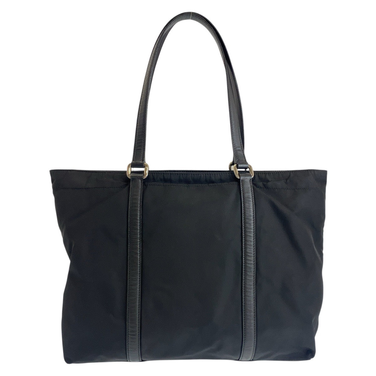 18464
PRADA プラダ テスート 三角ロゴプレート ブラック 黒 シルバー金具  ナイロン / レザー  トートバッグ ショルダーバッグ  レディース ABP35