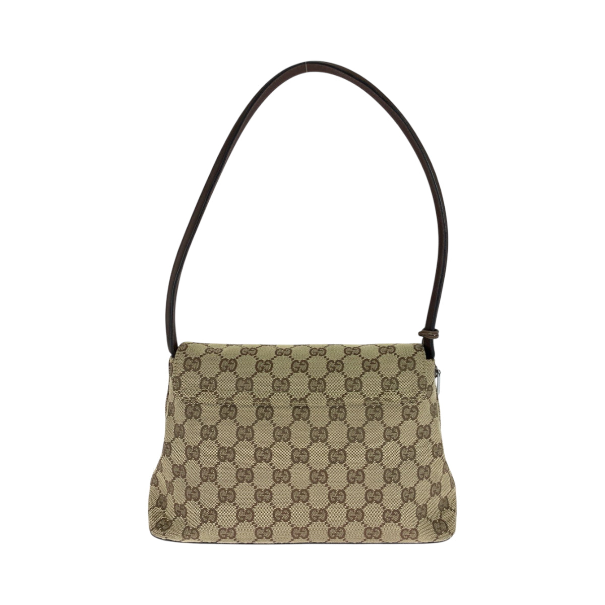 18465
GUCCI グッチ ベージュ ブラウン シルバー金具 GGキャンバス 90646 ショルダーバッグ 肩掛け  レディース ABP52