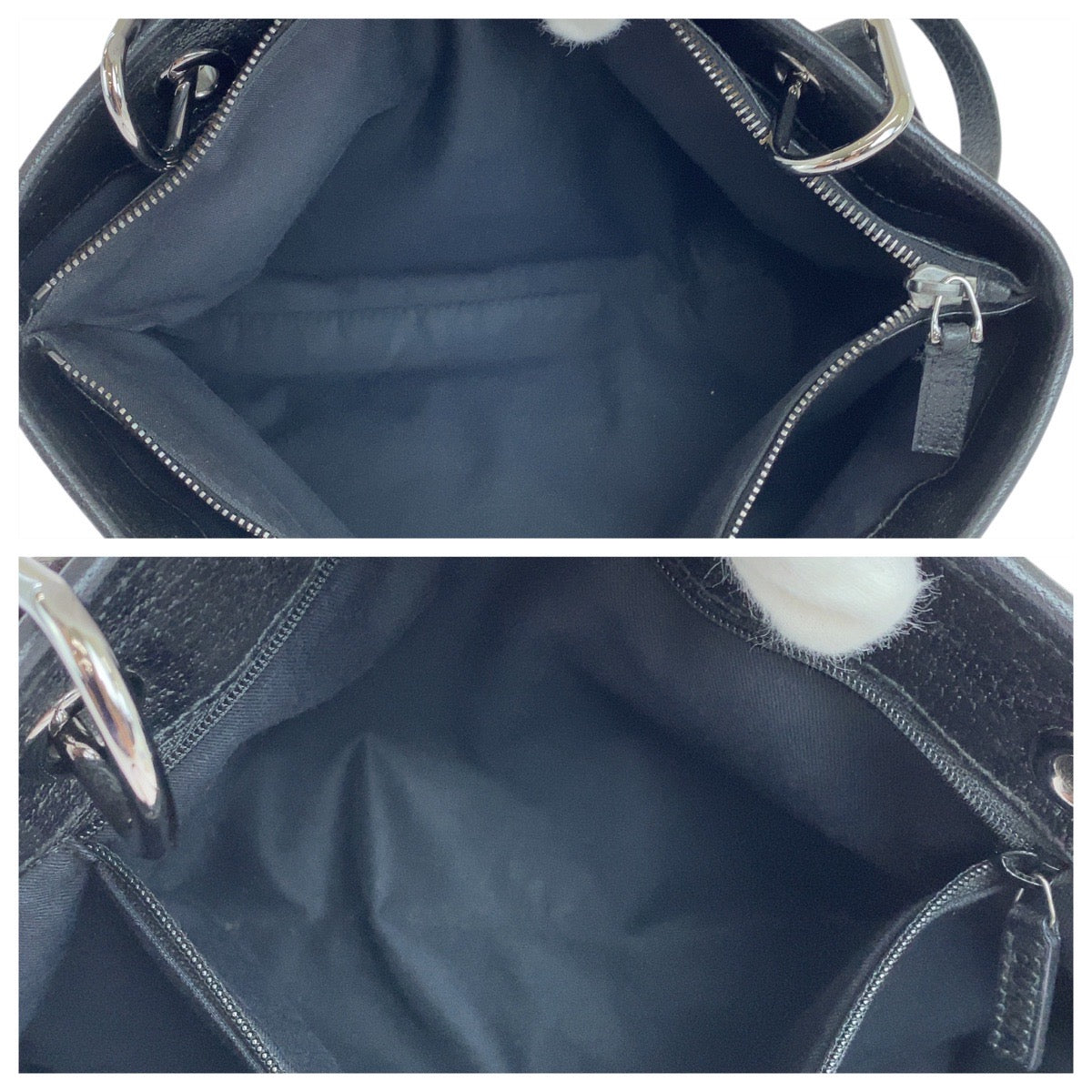 18467
GUCCI グッチ ブラック 黒 シルバー金具 GGキャンバス / レザー 120837 トートバッグ ショルダーバッグ  レディース ABP39