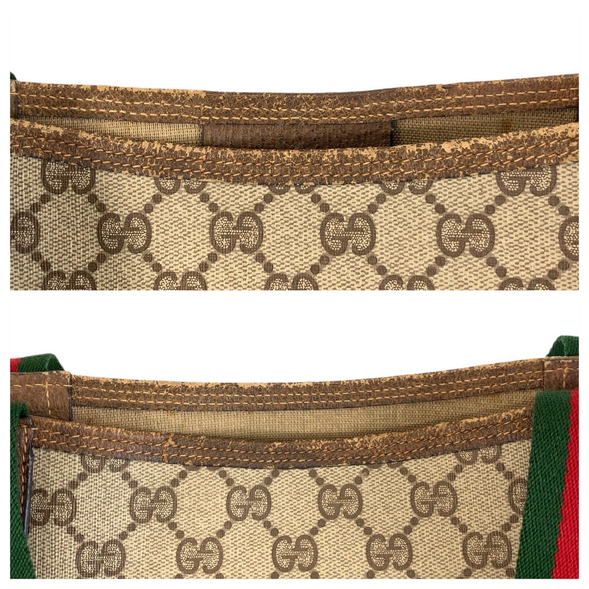 18468
GUCCI グッチ ヴィンテージ シェリーライン オールドグッチ ベージュ ブラウン GGスプリームキャンバス 39 02 003 トートバッグ ショルダーバッグ  レディース AB33
