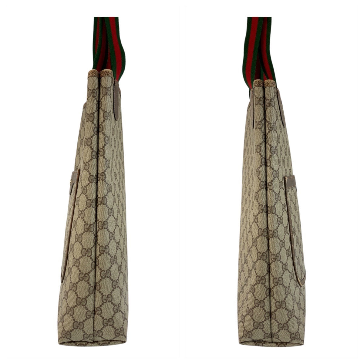 18468
GUCCI グッチ ヴィンテージ シェリーライン オールドグッチ ベージュ ブラウン GGスプリームキャンバス 39 02 003 トートバッグ ショルダーバッグ  レディース AB33