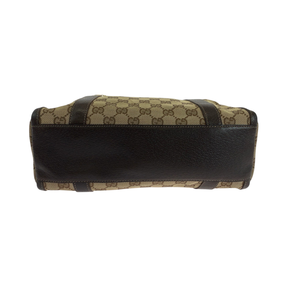 18469
GUCCI グッチ ベージュ ブラウン ゴールド金具 GGキャンバス 130942 ハンドバッグ ショルダーバッグ  レディース AB39