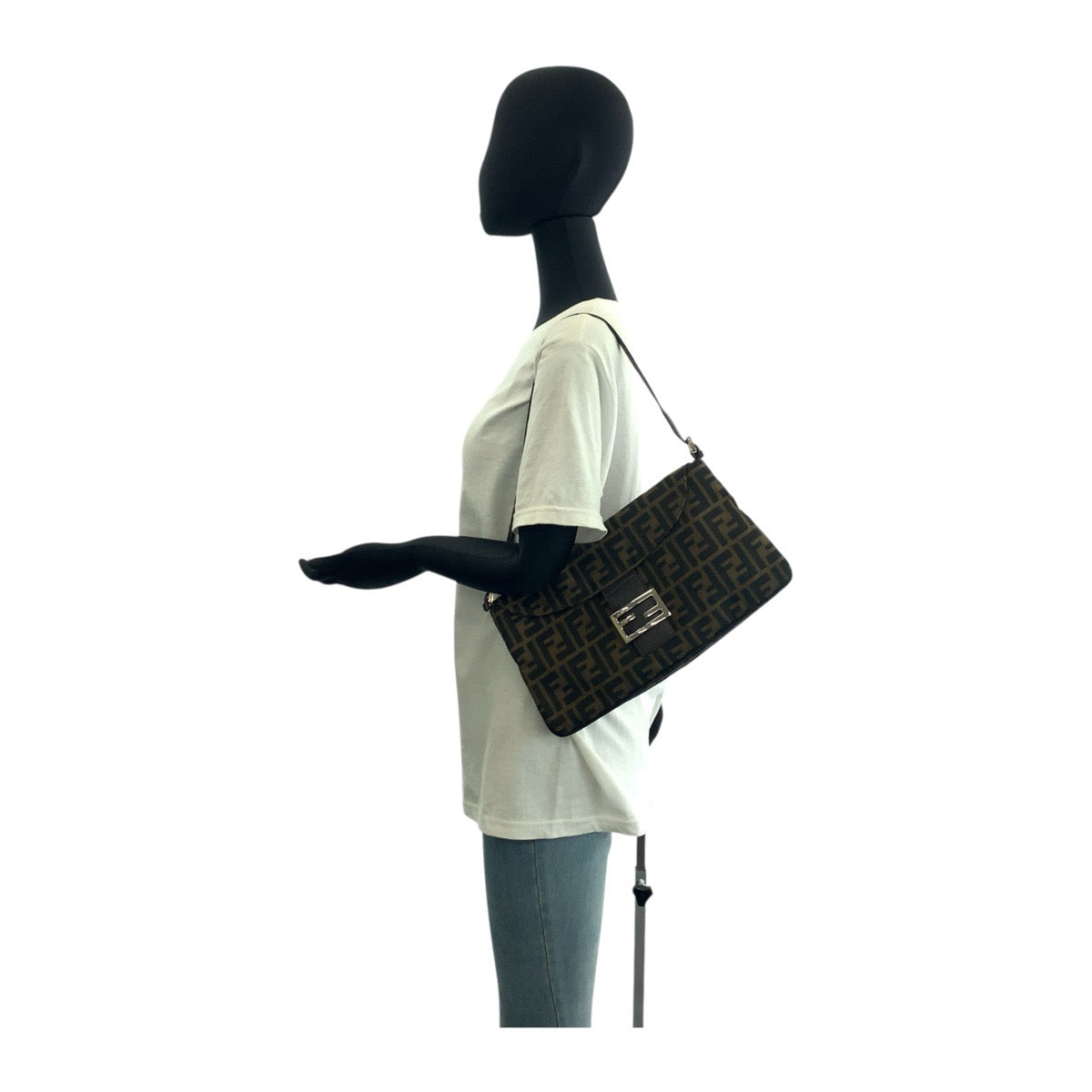 18471
FENDI フェンディ ヴィンテージ ズッカ柄 ブラウン シルバー金具 キャンバス 2384 26796 018 ショルダーバッグ ハンドバッグ  レディース AB48