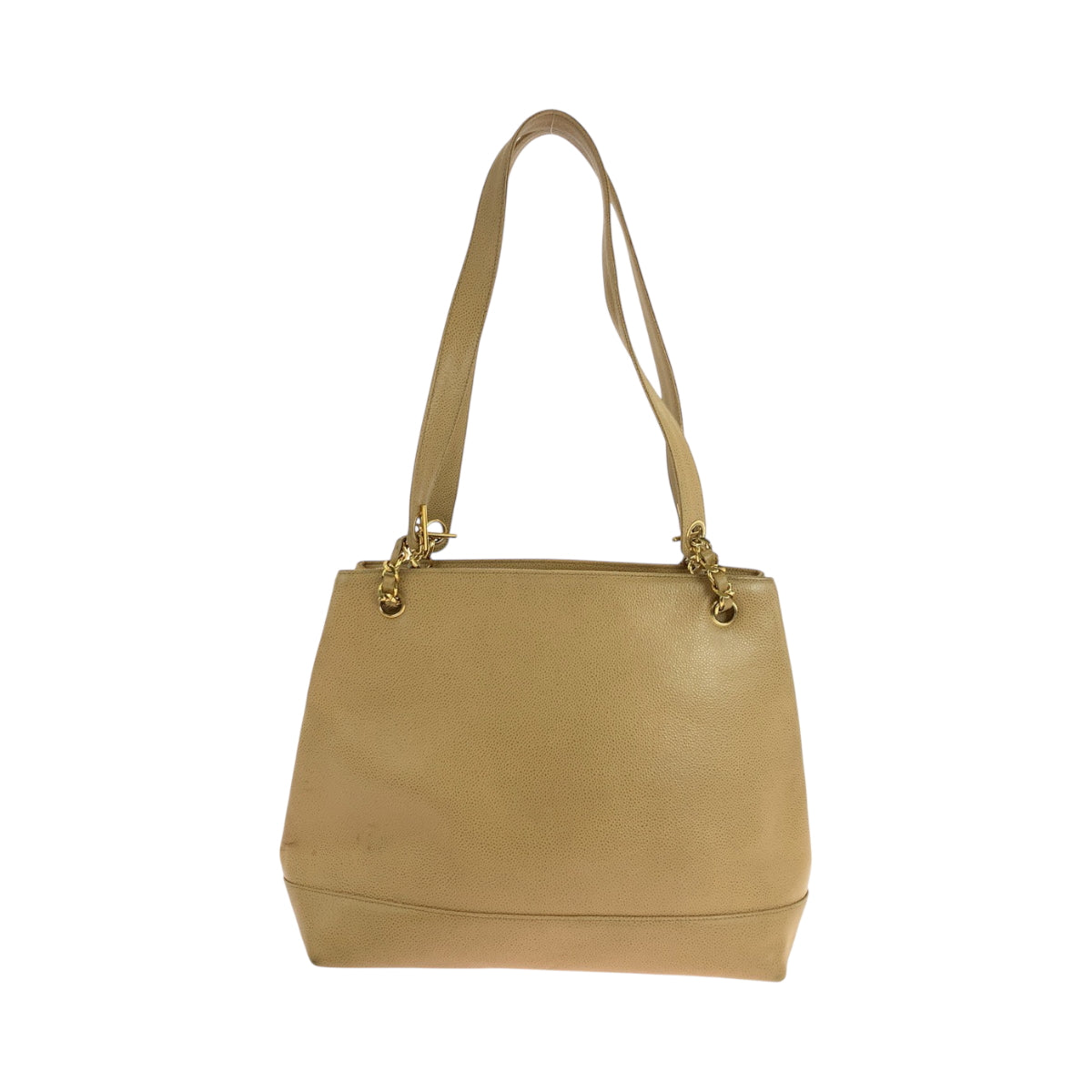 18474
CHANEL シャネル ヴィンテージ ココマーク キャメル ゴールド金具 キャビアスキン チェーンショルダーバッグ 肩掛け レディース AB160