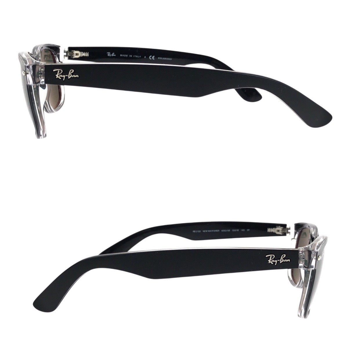 18475
Ray-Ban レイバン ウェイファーラー ブラック 黒 シルバー金具 プラスチック RB2132 6052/58 55▫︎18 145 サングラス ウェリントン  メンズ ABP10