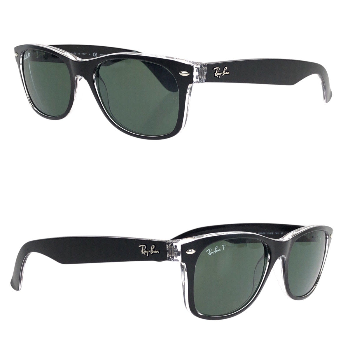 18475
Ray-Ban レイバン ウェイファーラー ブラック 黒 シルバー金具 プラスチック RB2132 6052/58 55▫︎18 145 サングラス ウェリントン  メンズ ABP10