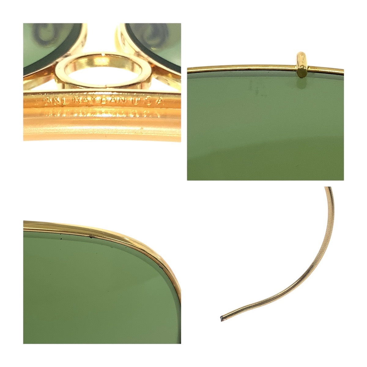 18476
Ray-Ban レイバン ヴィンテージ B&L RAY-BAN U.S.A グリーン ゴールド金具 ガラス / メタル サングラス ティアドロップ  メンズ AB12