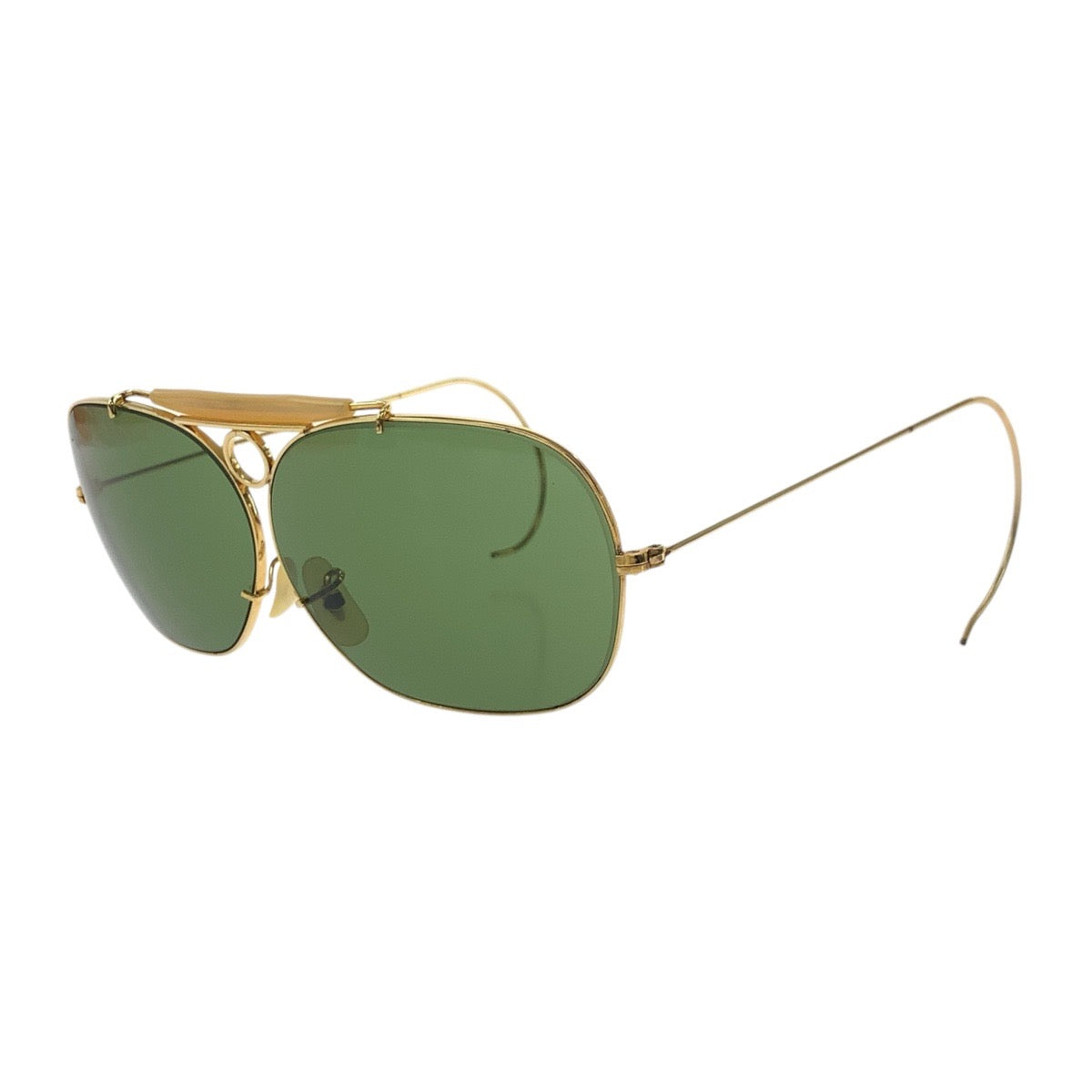 18476
Ray-Ban レイバン ヴィンテージ B&L RAY-BAN U.S.A グリーン ゴールド金具 ガラス / メタル サングラス ティアドロップ  メンズ AB12