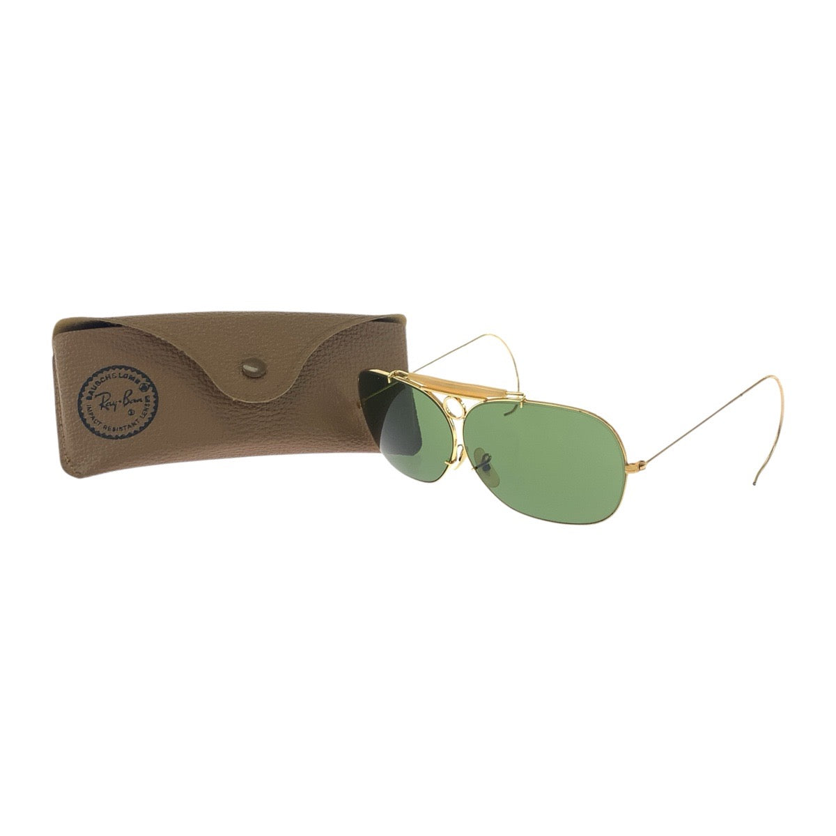 18476
Ray-Ban レイバン ヴィンテージ B&L RAY-BAN U.S.A グリーン ゴールド金具 ガラス / メタル サングラス ティアドロップ  メンズ AB12