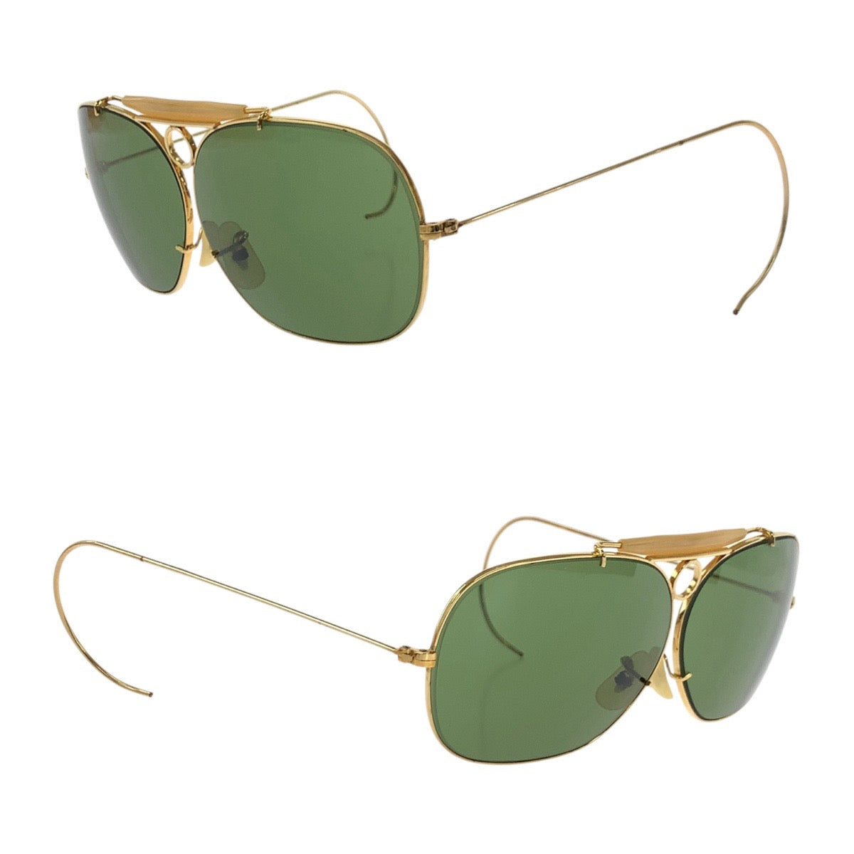 18476
Ray-Ban レイバン ヴィンテージ B&L RAY-BAN U.S.A グリーン ゴールド金具 ガラス / メタル サングラス ティアドロップ  メンズ AB12