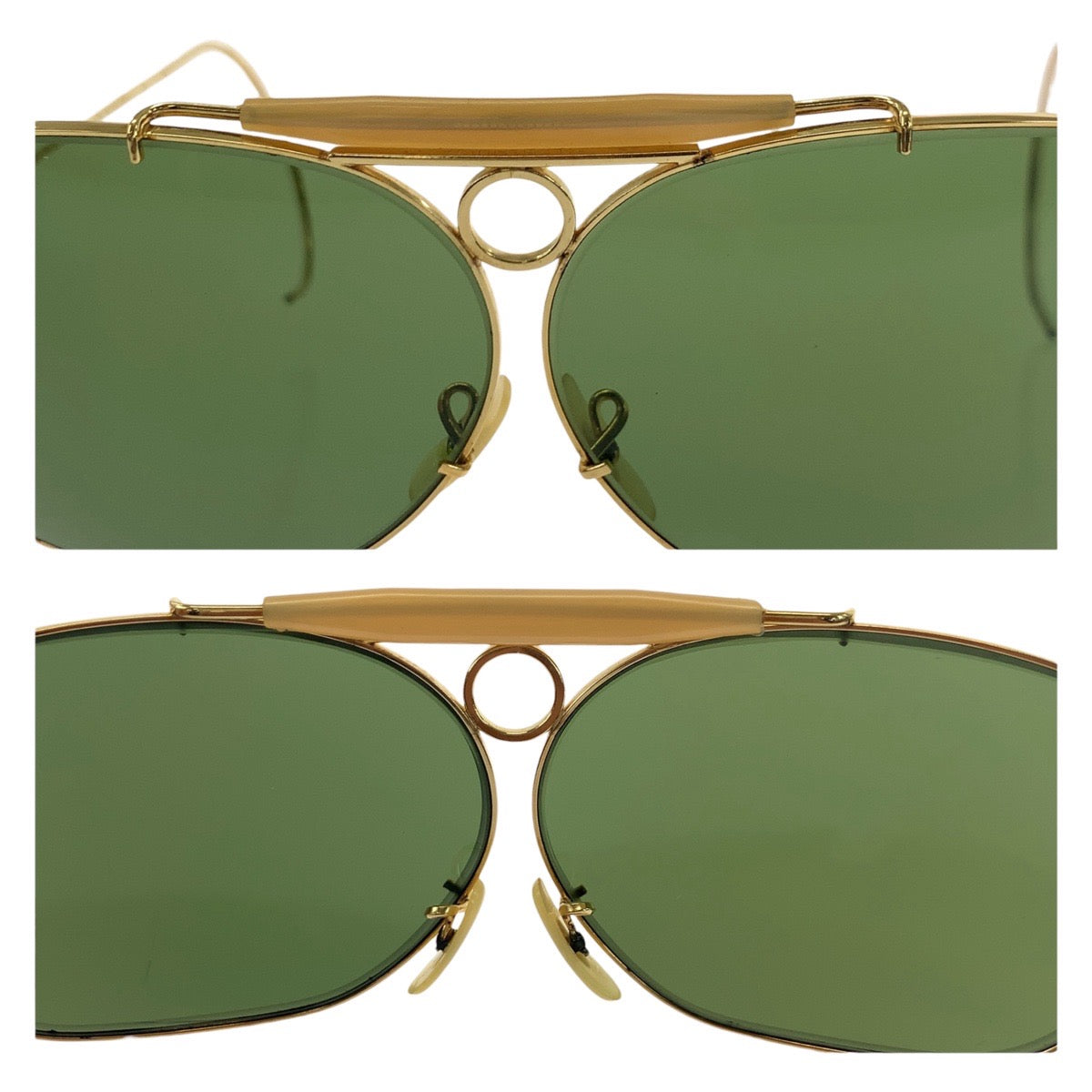 18476
Ray-Ban レイバン ヴィンテージ B&L RAY-BAN U.S.A グリーン ゴールド金具 ガラス / メタル サングラス ティアドロップ  メンズ AB12