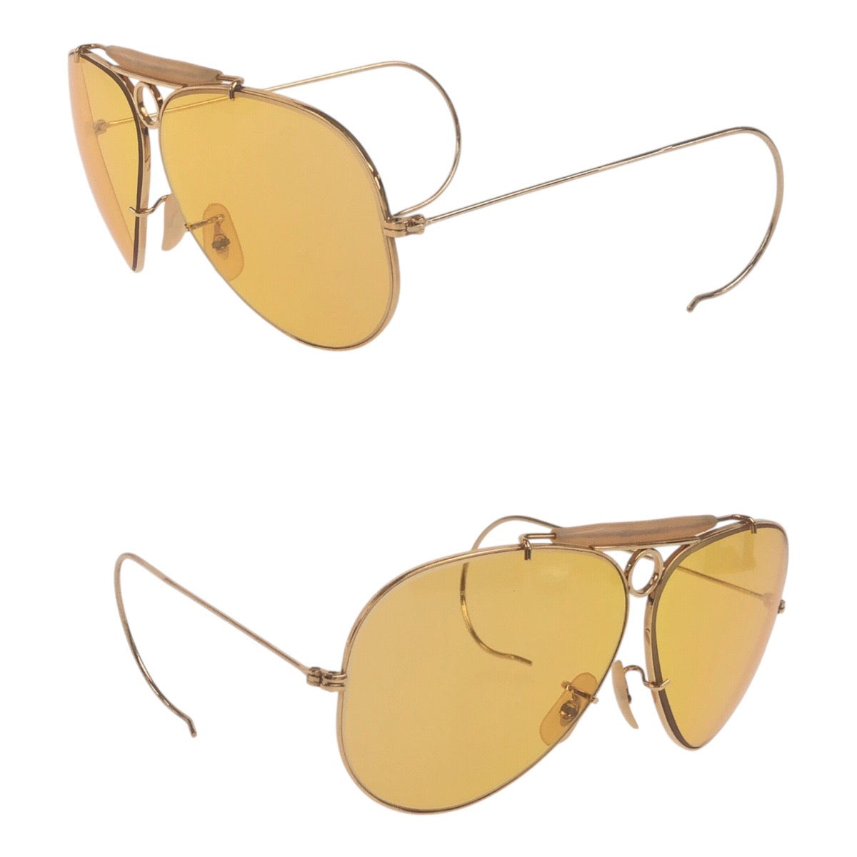 18477
Ray-Ban レイバン ヴィンテージ B&L RAY-BAN U.S.A イエロー ゴールド金具 ガラス / メタル サングラス ティアドロップ  メンズ AB12