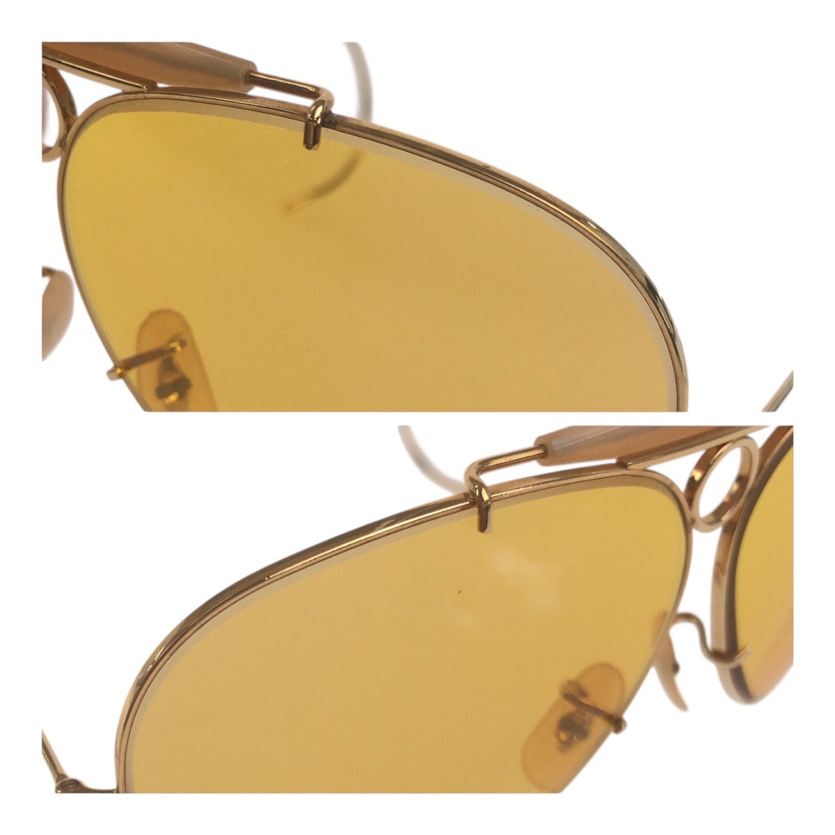 18477
Ray-Ban レイバン ヴィンテージ B&L RAY-BAN U.S.A イエロー ゴールド金具 ガラス / メタル サングラス ティアドロップ  メンズ AB12