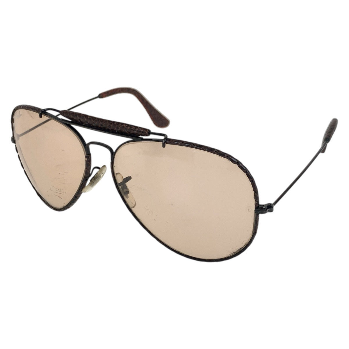 18479
Ray-Ban レイバン ヴィンテージ ボシュロム アビエーター ブラウン ブラック メタル / レザー 62◻︎14 サングラス 男女兼用 ティアドロップ  メンズ AB26