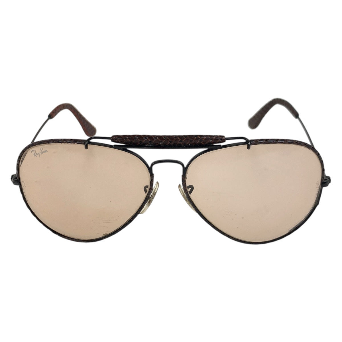 18479
Ray-Ban レイバン ヴィンテージ ボシュロム アビエーター ブラウン ブラック メタル / レザー 62◻︎14 サングラス 男女兼用 ティアドロップ  メンズ AB26