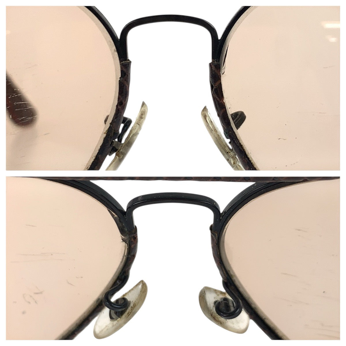 18479
Ray-Ban レイバン ヴィンテージ ボシュロム アビエーター ブラウン ブラック メタル / レザー 62◻︎14 サングラス 男女兼用 ティアドロップ  メンズ AB26