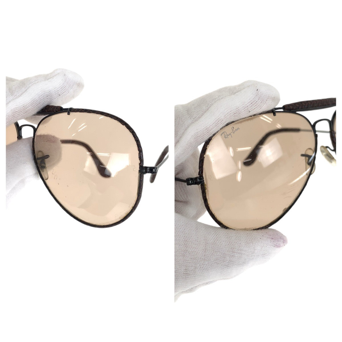 18479
Ray-Ban レイバン ヴィンテージ ボシュロム アビエーター ブラウン ブラック メタル / レザー 62◻︎14 サングラス 男女兼用 ティアドロップ  メンズ AB26