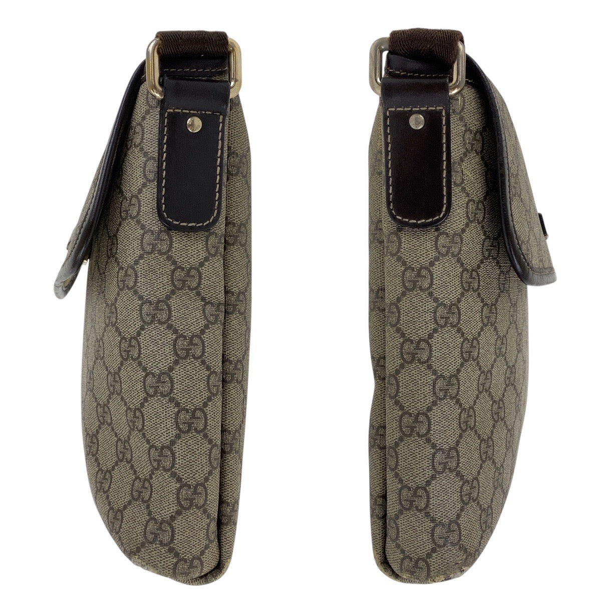 18482
GUCCI グッチ ベージュ ブラウン ゴールド金具 GGスプリームキャンバス 223666 斜め掛け ショルダーバッグ 男女兼用  レディース AB18
