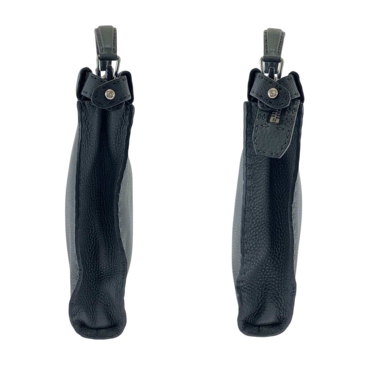 18489
FENDI フェンディ セレリア ピーカブー グレー シルバー金具 レザー 7VA406 ビジネスバッグ ブリーフケース  メンズ AB75