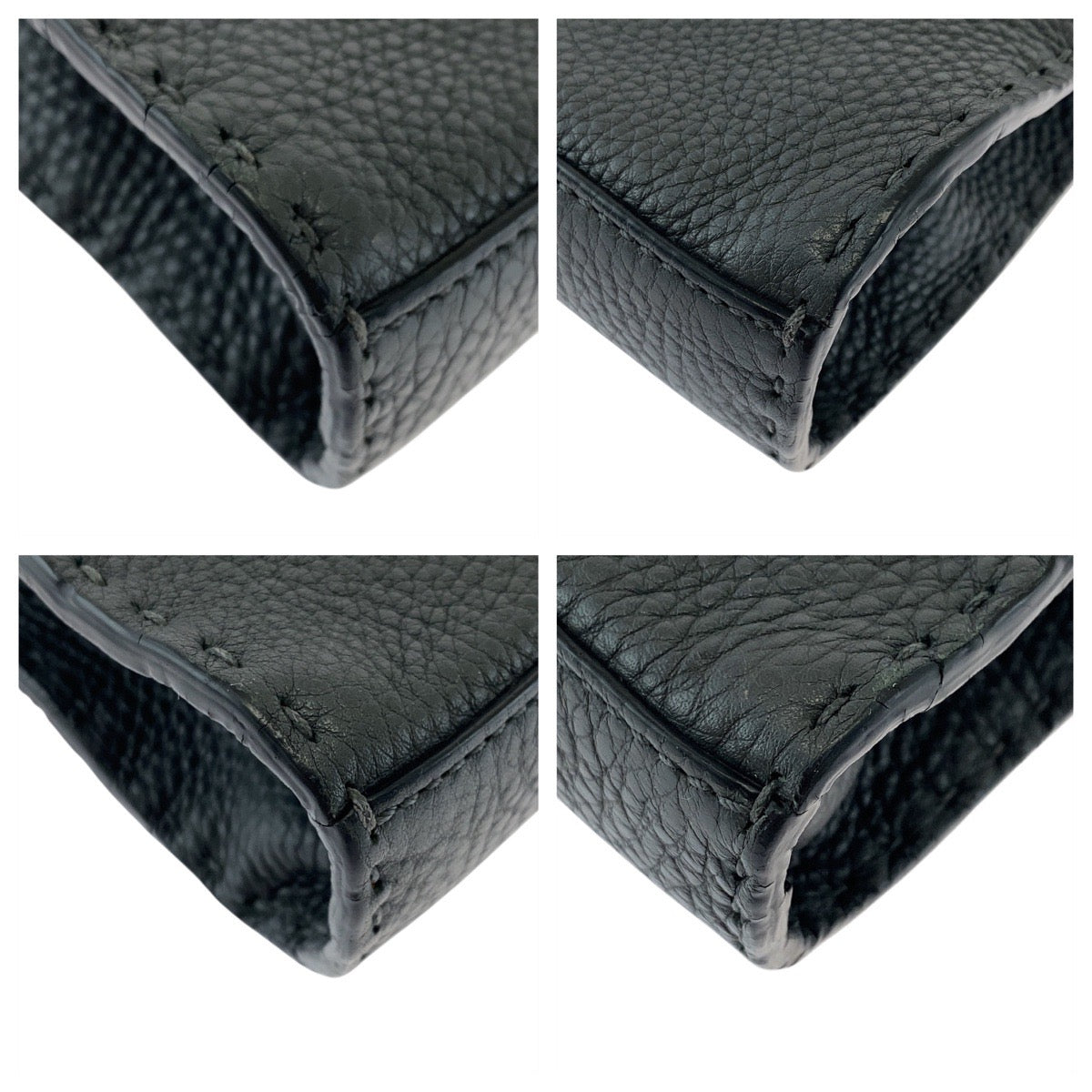 18489
FENDI フェンディ セレリア ピーカブー グレー シルバー金具 レザー 7VA406 ビジネスバッグ ブリーフケース  メンズ AB75