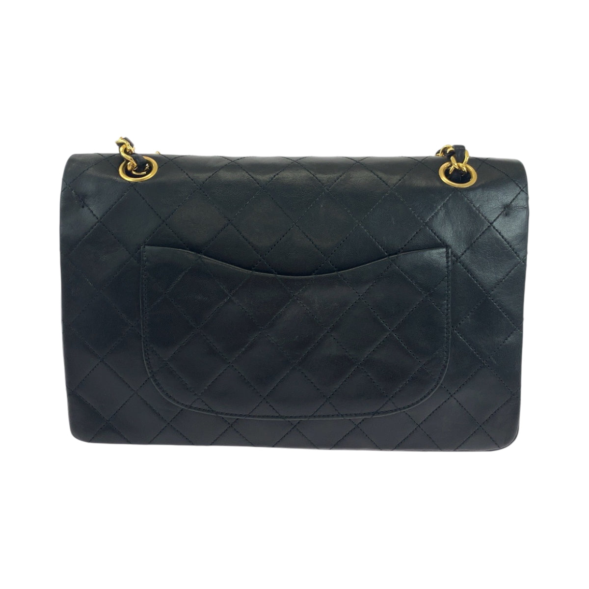 18492
CHANEL シャネル マトラッセ25 ダブルフラップ ココマーク ターンロック ブラック 黒 ゴールド金具 ラムスキン チェーンショルダーバッグ  レディース