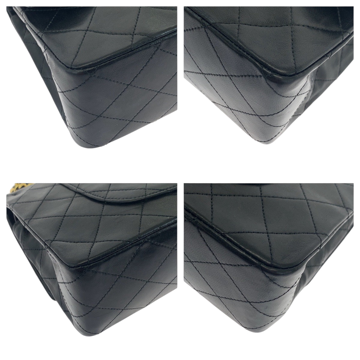 18492
CHANEL シャネル マトラッセ25 ダブルフラップ ココマーク ターンロック ブラック 黒 ゴールド金具 ラムスキン チェーンショルダーバッグ  レディース