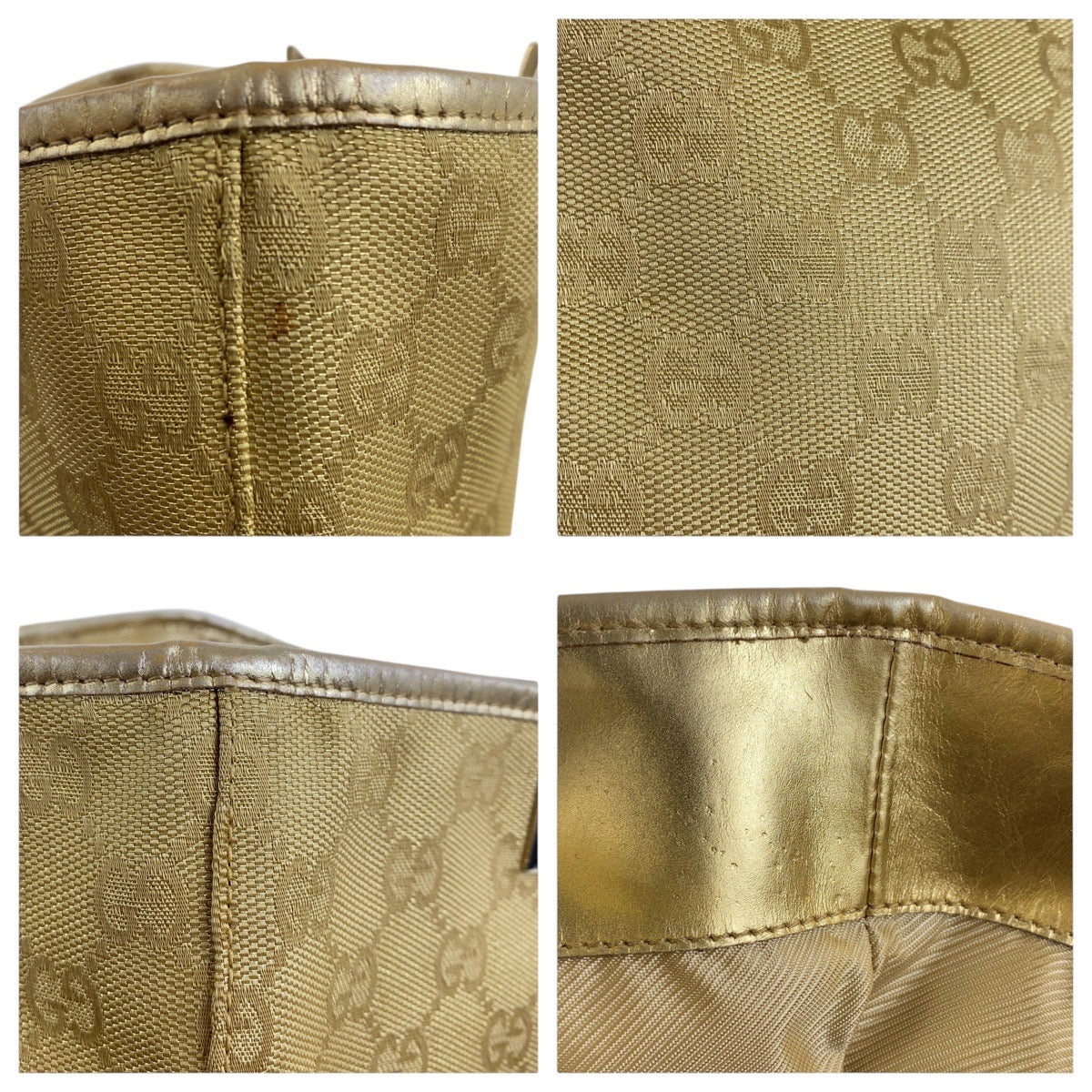 18498
GUCCI グッチ ゴールド ゴールド金具 GGキャンバス / レザー 002 1099 ショルダーバッグ トートバッグ レディース AB36