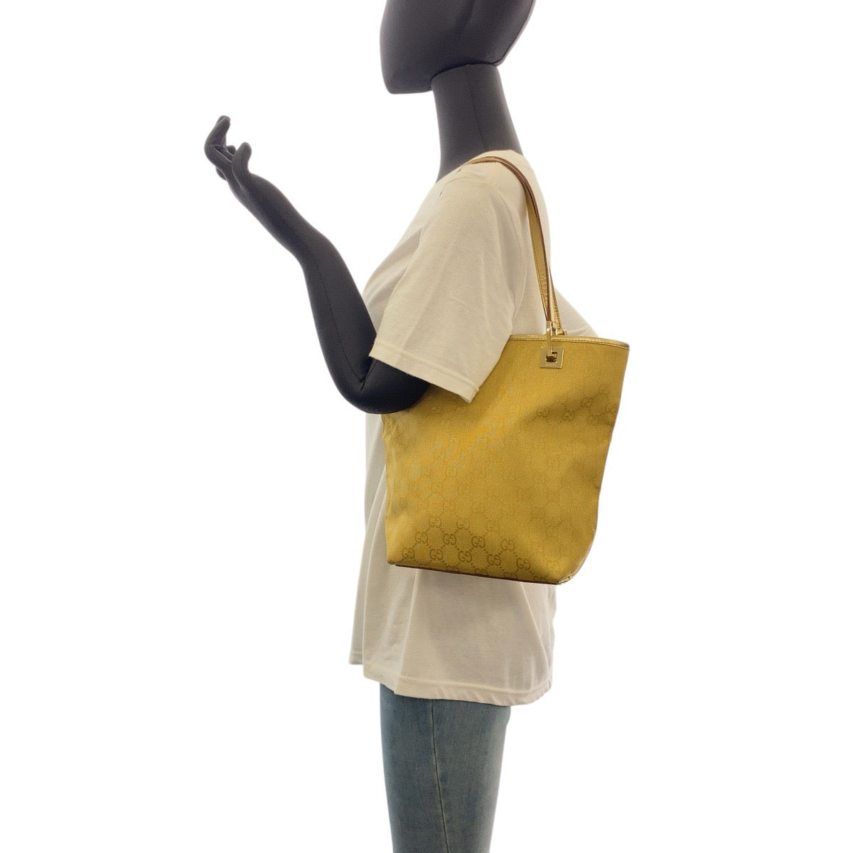 18498
GUCCI グッチ ゴールド ゴールド金具 GGキャンバス / レザー 002 1099 ショルダーバッグ トートバッグ レディース AB36