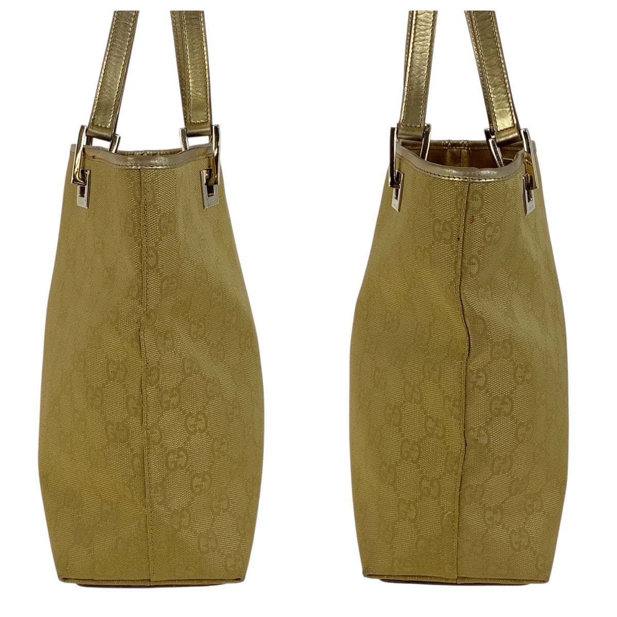 18498
GUCCI グッチ ゴールド ゴールド金具 GGキャンバス / レザー 002 1099 ショルダーバッグ トートバッグ レディース AB36