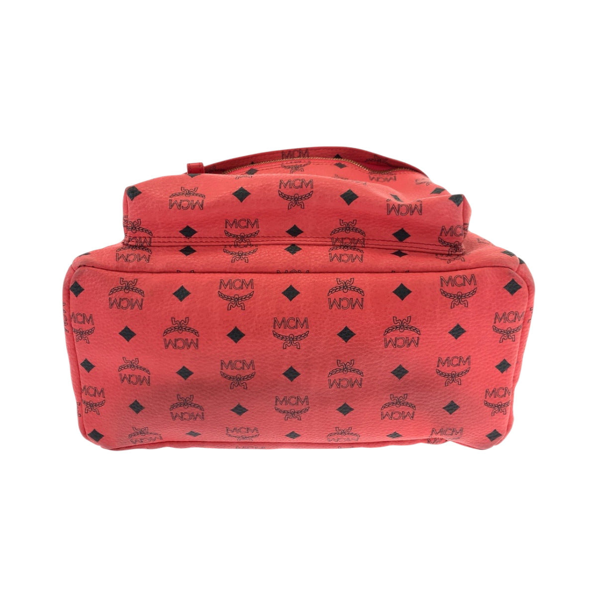 18499
MCM エム シー エム ヴィセトス スタッズ レッド ゴールド金具 レザー リュックサック バックパック  レディース ABP45