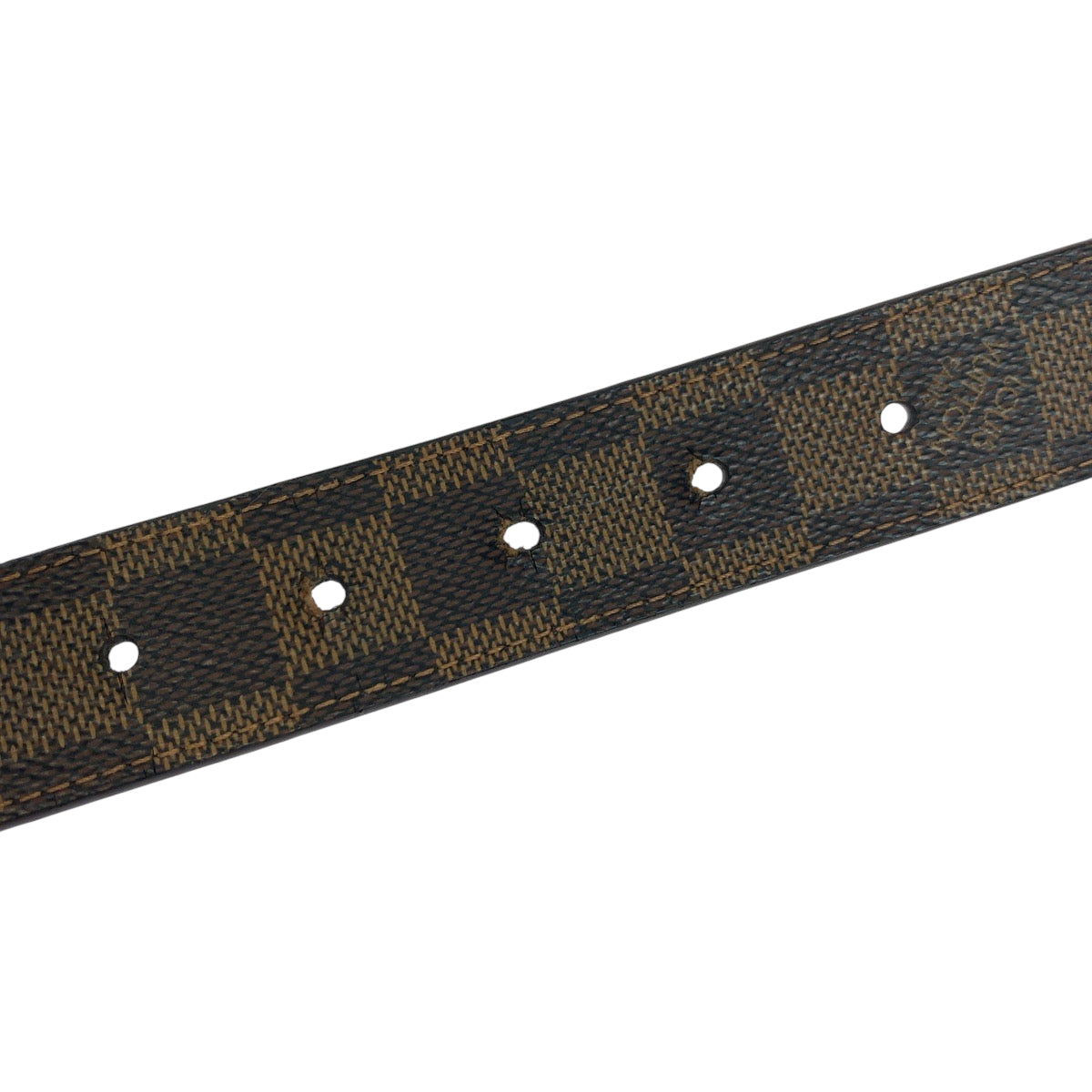 18500
LOUIS VUITTON ルイヴィトン ダミエ サンチュール キャレ 90cm/36inc ブラウン シルバー金具 PVC M6803 ベルト  メンズ AB27