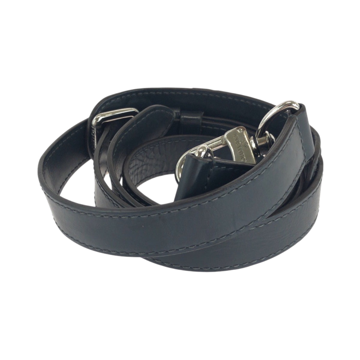 18501
LOUIS VUITTON ルイヴィトン グレー シルバー金具 レザー ショルダーストラップのみ  メンズ AB21