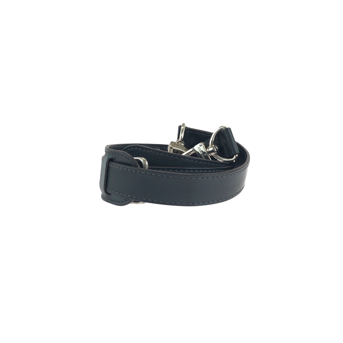 18501
LOUIS VUITTON ルイヴィトン グレー シルバー金具 レザー ショルダーストラップのみ  メンズ AB21
